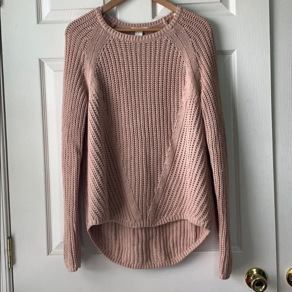 H&M Pink Blush Hi-lo Sweater